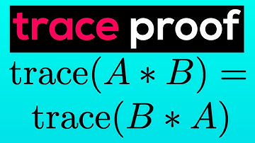 Proof the Commutativity of the Trace of Two Matrices