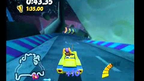 Crash Tag Team Racing [100% Walkthrough] - 47 - Craters of Uranus Fast Lap