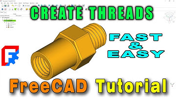 How to create threads in FreeCAD | FreeCAD 1.0 Tutorial for Beginners Exercise #16 #freecad #cad
