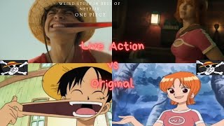 One Piece Live Action vs Animated Movie | Side by Side Comparison