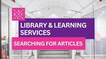 AECC Library | How to Search for Articles using 