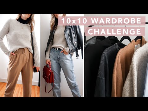 10x10 Wardrobe Challenge | 10 Piece Fall Capsule Wardrobe And 10 Outfit Ideas | By Erin Elizabeth