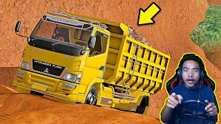 HAMPIR GAGAL NANJAK!! DUMP TRUCK DYNA MUAT PASIR - ETS2