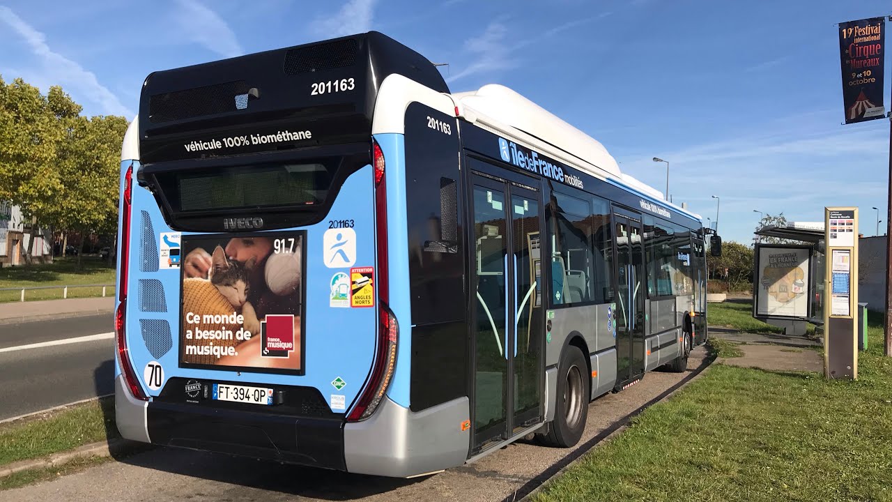 Keolis Seine et Oise Est Ligne 2 Les Mureaux IVECO Bus Urbanway 12 GNV nº201163 YouTube Keolis Seine et Oise Est Ligne 2 Les Mureaux IVECO Bus Urbanway 12 GNV nº201163 YouTube