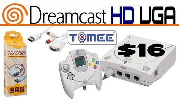 Dreamcast Tomee HD VGA Cable review + VGA vs Composite split screen