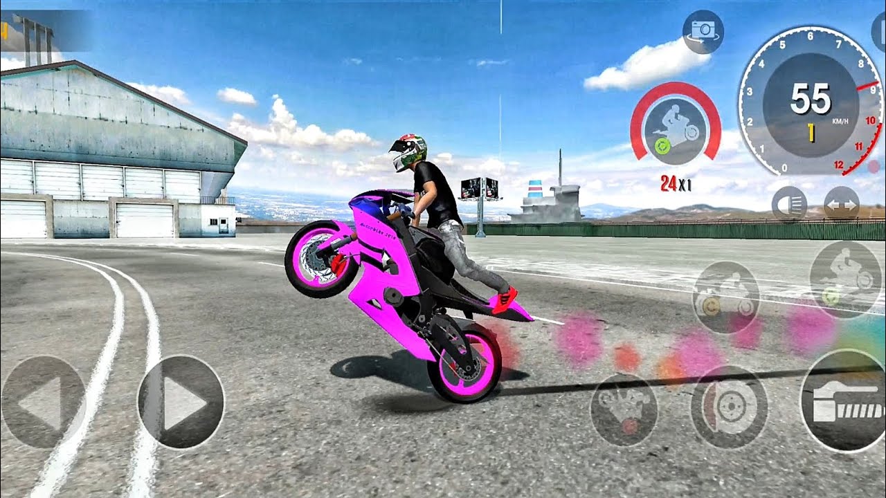 Xtreme Motorbike Moto Bike Police Raising US Motorcycles Fast Driving