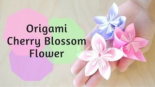 origami cherry blossom flower japanese paper instructions pdf sakura flowers easy donkeytime crafts scissors glue