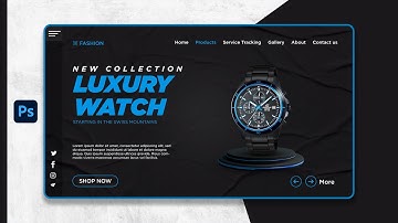 Website UI Design in Photoshop | UI Design Tutorial
