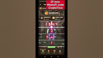 29June | Memefi Secret Reward Combo ( Level 1-11 ) | Memefi 4M Coins Code | Secret Code 100% Working