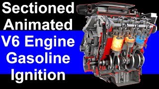 How V6 Engine Works - 3D Animation