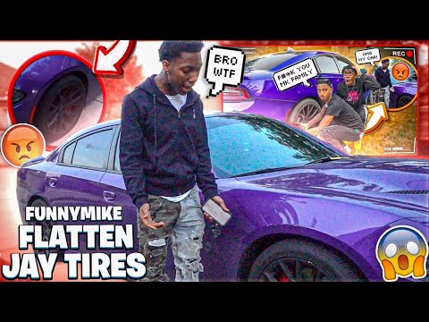 FUNNYMIKE PUT JAY CAR ON FLAT🤬(NEIGHBORS CALLED THE COPS)