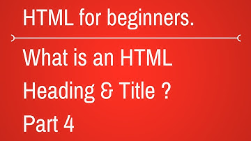 What is HTML Head and HTML Title - HTML Tutorial for Beginners Part 4