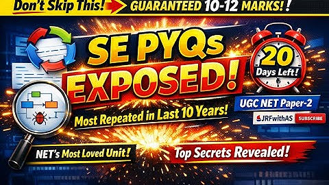 Software Engineering PYQs 2014–2024| Most Important & Repeated Questions |UGC NET Paper 2 CS(part-2)