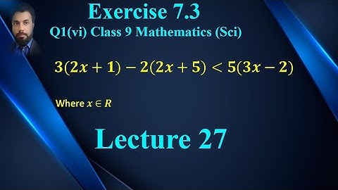27 -  Exercise 7.3 Q1(vi) Linear Equation and Linear Inequalities| Class 9 Mathematics (Sci)