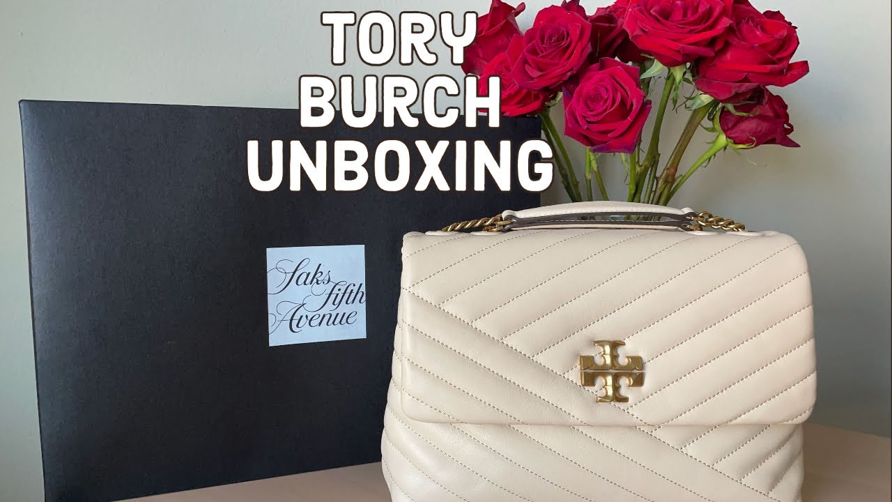 UNBOXING the Tory Burch Kira Chevron Leather Crossbody Bag