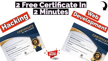 2 Free Certificate In 2 Minutes | Web Development | Hacking | Free Certification Courses Online