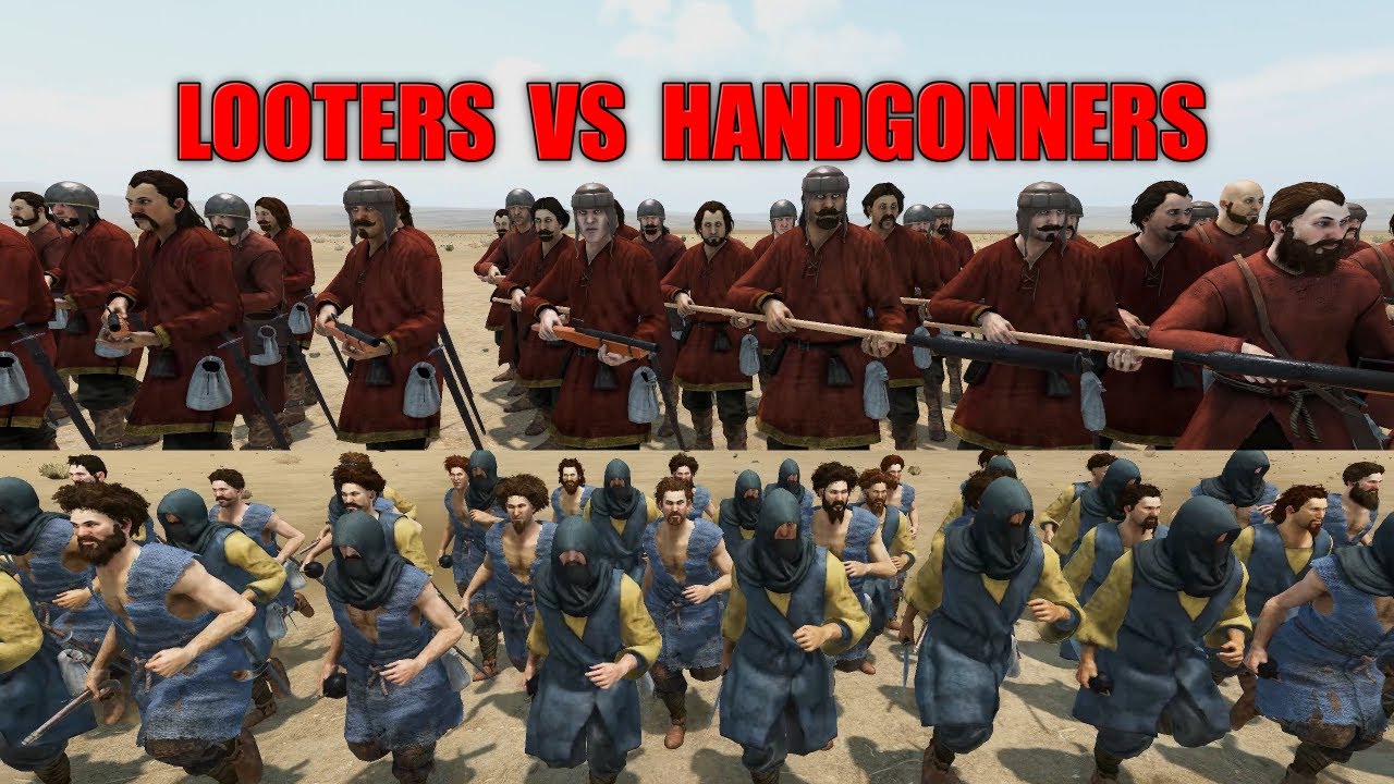 Looters vs Handgonners - Mount & Blade 2 Bannerlord