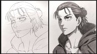 Cara Menggambar Eren Yeager - Attack on Titan | Drawing Eren Yeager - Step by Step