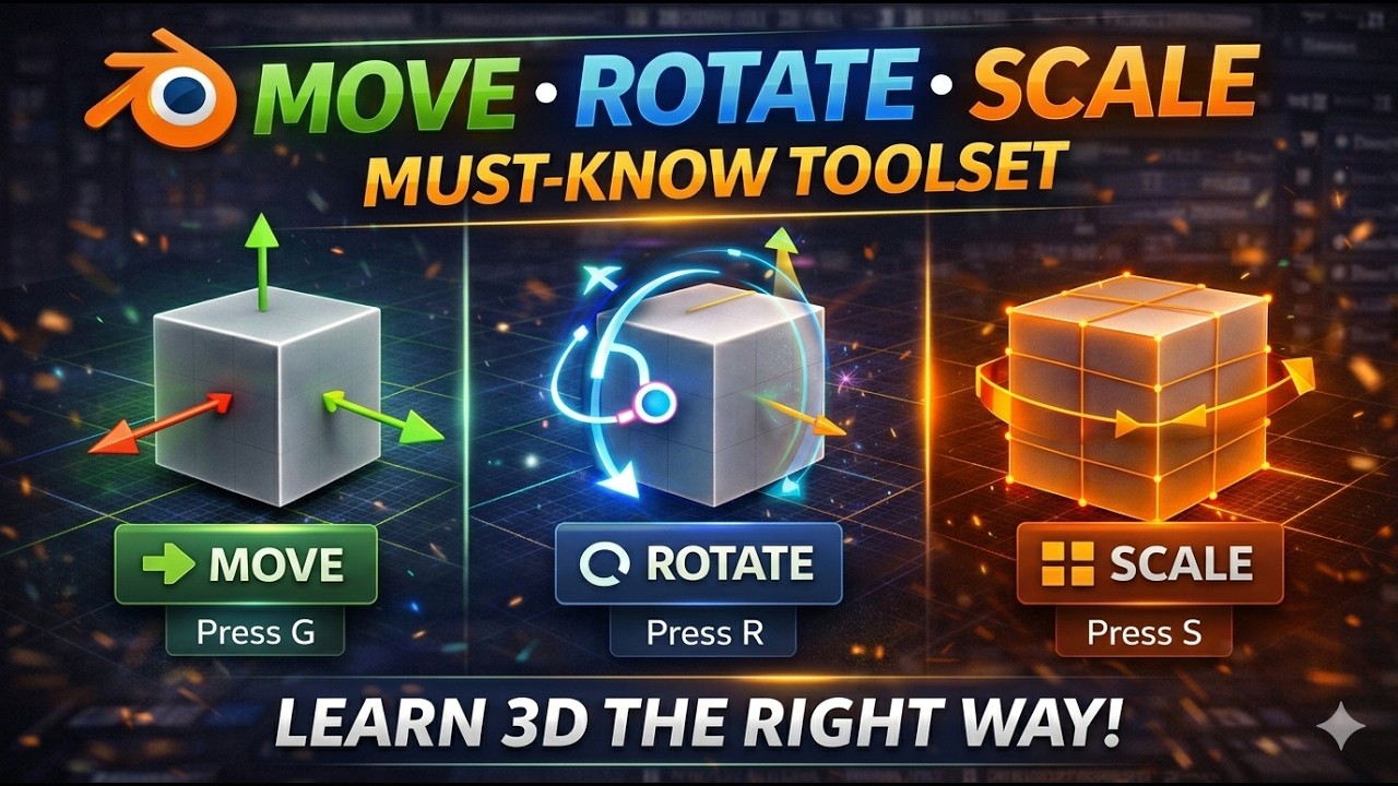 Random Scale Rotate Move, Rotate & Scale in Blender (Beginner Tutorial) - YouTube