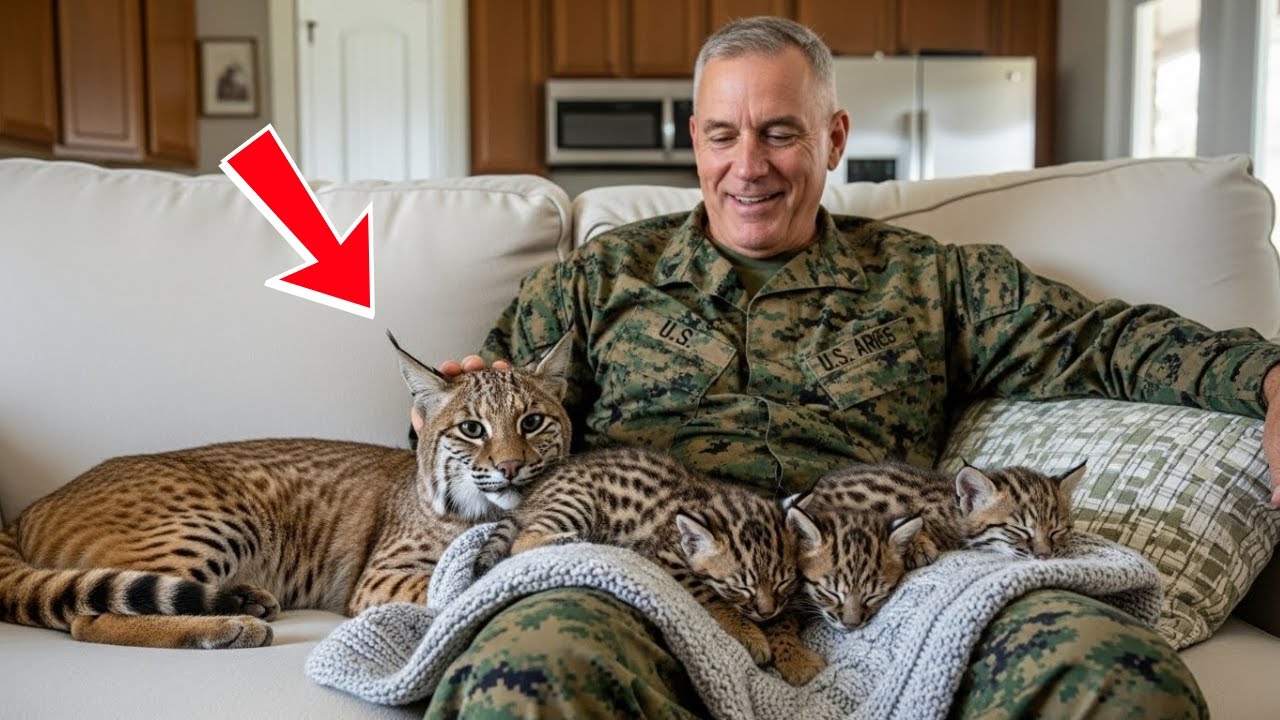 A Marine Woke Up to Bobcats in His Kitchen — His Reaction Shocked the Whole Town