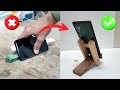 how to make mobile stand with wood | Diy folding phone stand ideas