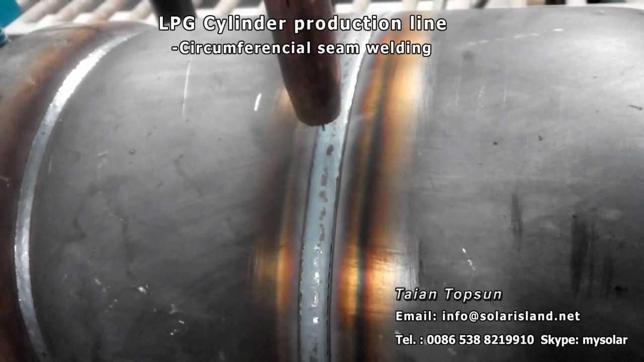 LPG cylinder Circumferential welding machine YouTube