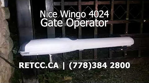 Swing Gate Opener NICE Wingo 4024 - Double Swing Gate Operator Installations in Langley, BC, Canada