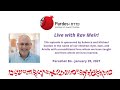 Live with Rav Meir Parashat Bo 5781 - January 20, 2021