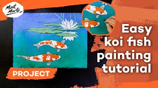 Painting tutorial | Create an easy koi fish with acrylics screenshot 3