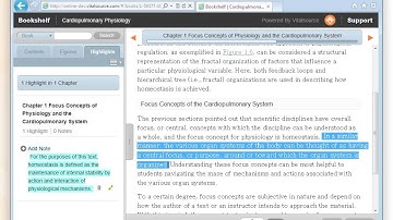 Bookshelf Online - Create new note and highlight