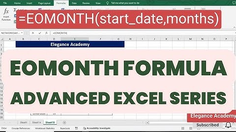 EOMONTH Formula in Excel #excel #msexcel  #eleganceacademy #tricks #eomonth #ytvideo #youtubevideo
