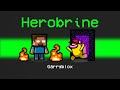 Can I ESCAPE from HEROBRINE Among Us Mod...?