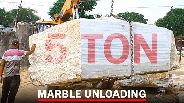 Quarry Marble Block Unloading JCB Crane |  5 Ton Marble | 15 Ton Carry Liftall