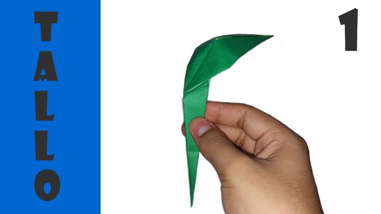 Cómo hacer el tallo de una flor con papel Origami YouTube