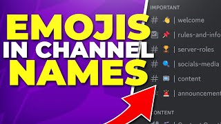Add Emojis and Symbols to Channel Names on Discord