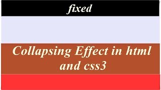 how to create collapsing effect in html and css