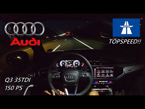 2023 Audi Q3 35 TDI 150 PS NIGHT POV DRIVE TOPSPEED GEISINGEN (60 FPS)