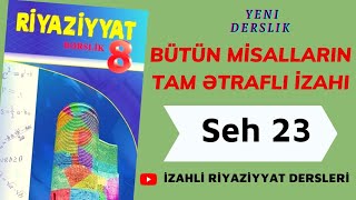 8ci sinif Riyaziyyat seh 23 Quvvetin kvadrat koku (butun misallarin tam izahi)