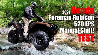 2021 Honda Foreman Rubicon 4x4 EPS 520 with Manual Shift Test Review