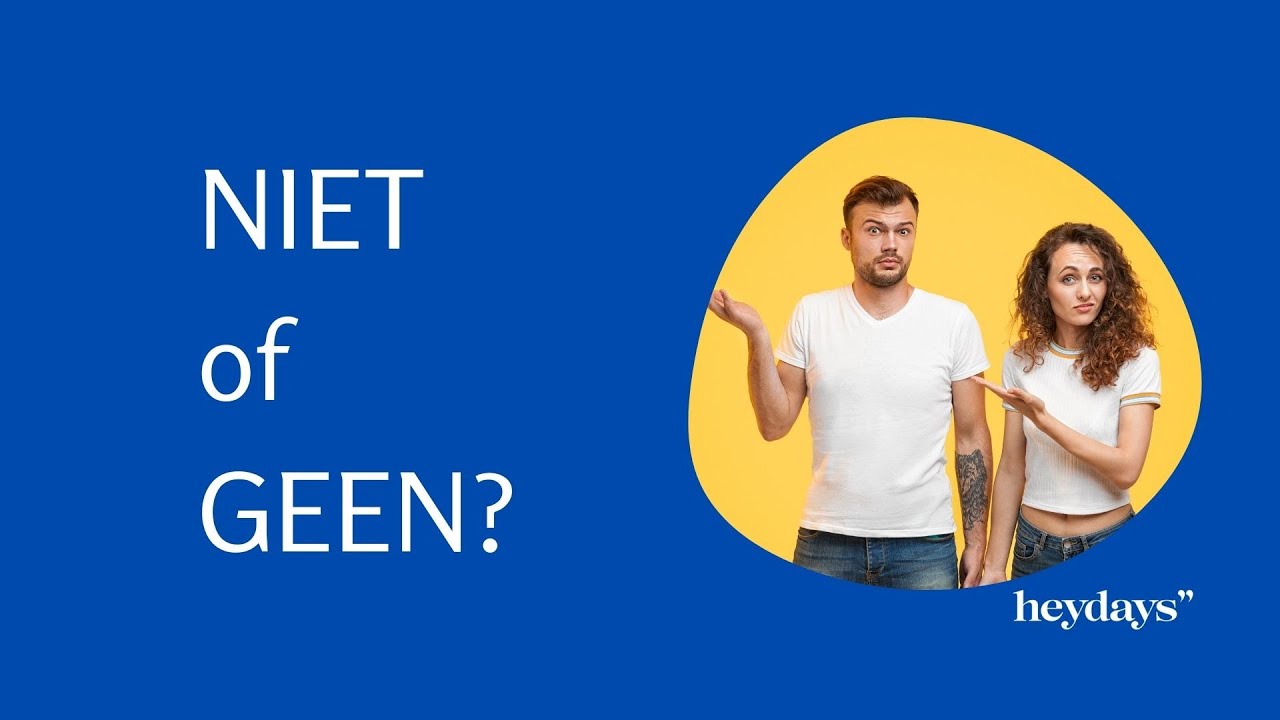 NIET of GEEN? Hoe maak je zinnen negatief in het Nederlands? - YouTube