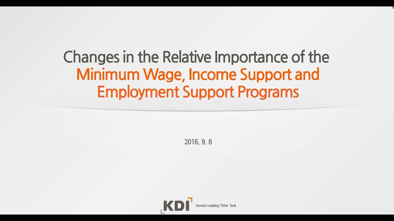 Kdi Focus Changes In The Relative Importance Of The Minimum Wage