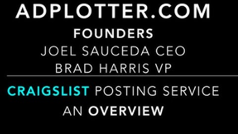 Joel Sauceda & Brad Harris - AdPlotter Founders Discuss Craigslist Posting Service