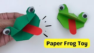 How To Make Moving Paper Frog Toy For Kids / Nursery Craft Ideas / Paper Craft Easy / KIDS crafts