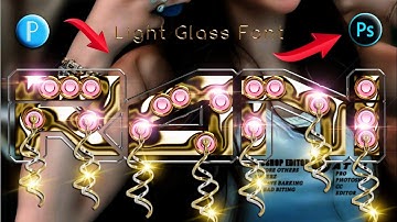 Glossy Glass Font Editing 2023 Ps Touch / Ps cc Tutorial
