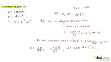 A closed coil having 100 turns is rotated in a uniform magnetic field `B = 4.0 X 10^(-4)` T abou...