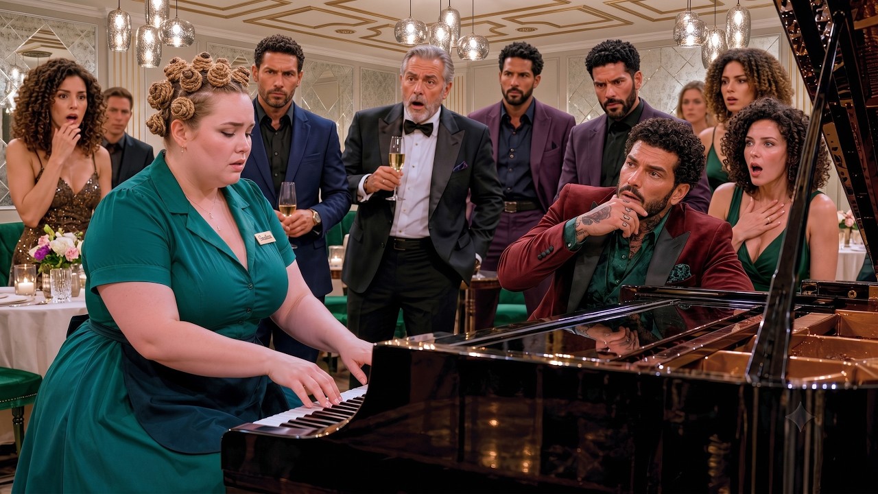 Ich stand in einer schwarzen Dienstmädchenuniform am Rand des Ballsaals, als der gefürchtetste Milliardär der Stadt sagte: „Wenn irgendeine Frau hier dieses Konzert fehlerfrei spielt, heirate ich...