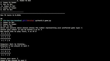Tic-Tac-Toe Terminal