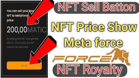 NFT Sell बटन आ गया है | NFT Royalty Sell Price | NFT Royalty New Update | #metaforce #nftroyalty