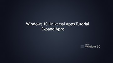 Windows 10 Universal Apps - Expand Control