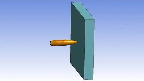 7.62×51mm NATO - 308  Ammunition Penetration Test (838 m/s)/ RHA Tank Armour Plate / ANSYS WB.